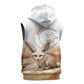 Afro Algeria Fennec Fox Sleeveless Hoodie Algerian Sahara Vulpes zerda - African Pride