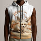 Afro Algeria Fennec Fox Sleeveless Zip Hoodie Algerian Sahara Vulpes zerda - African Pride