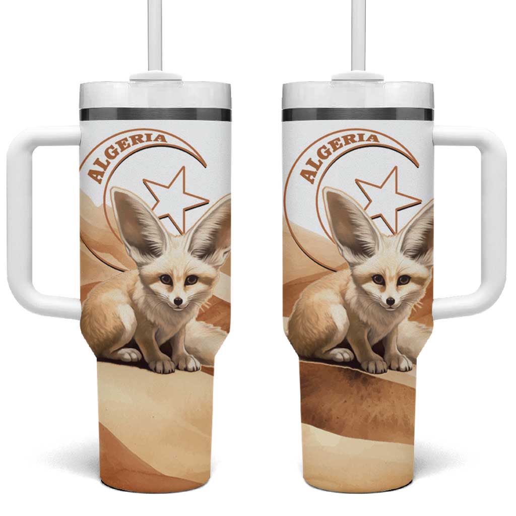 Afro Algeria Fennec Fox Tumbler With Handle Algerian Sahara Vulpes zerda