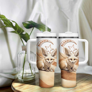 Afro Algeria Fennec Fox Tumbler With Handle Algerian Sahara Vulpes zerda