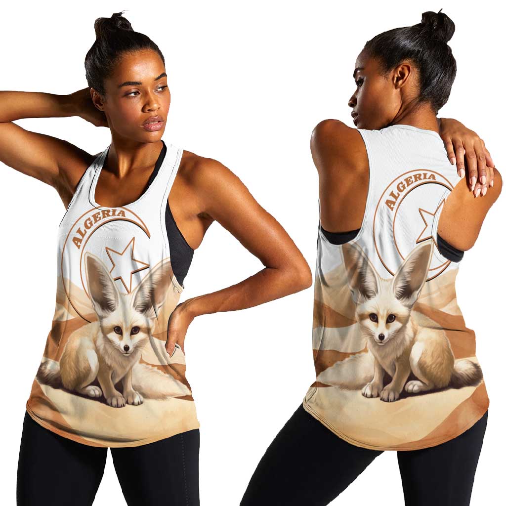 Afro Algeria Fennec Fox Women Racerback Tank Algerian Sahara Vulpes zerda