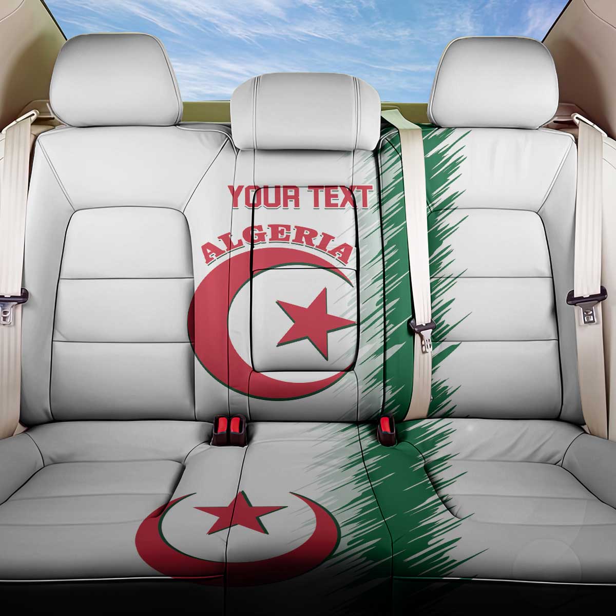 Custom Algeria Football Back Car Seat Cover Go The Greens