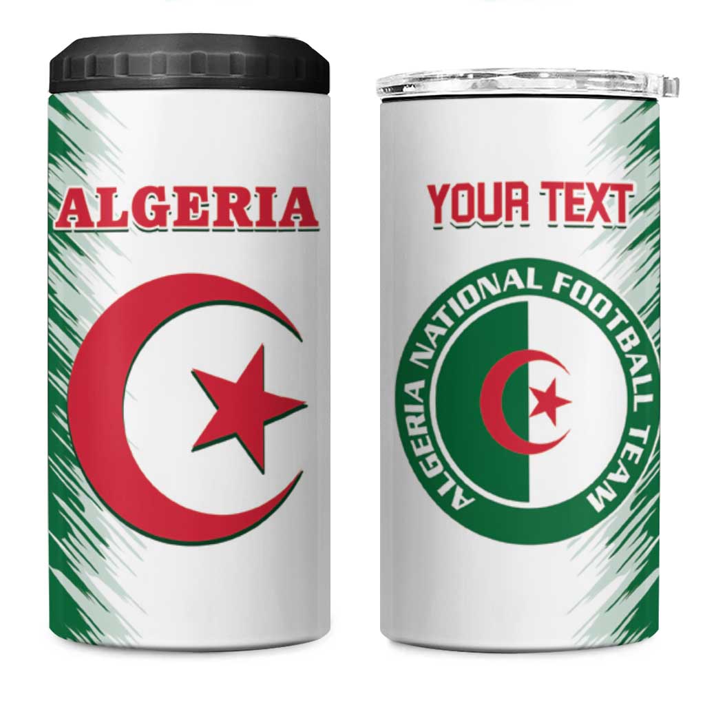 Custom Algeria Football 4 in 1 Can Cooler Tumbler Go The Greens