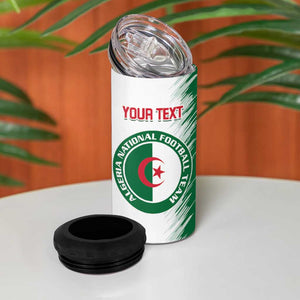 Custom Algeria Football 4 in 1 Can Cooler Tumbler Go The Greens