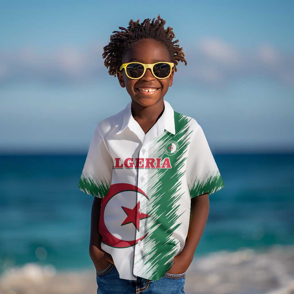 Custom Algeria Football Kid Hawaiian Shirt Go The Greens