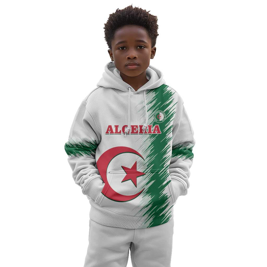 Custom Algeria Football Kid Hoodie Go The Greens