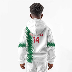 Custom Algeria Football Kid Hoodie Go The Greens