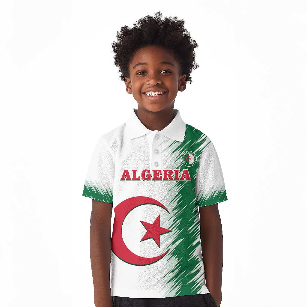 Custom Algeria Football Kid Polo Shirt Go The Greens