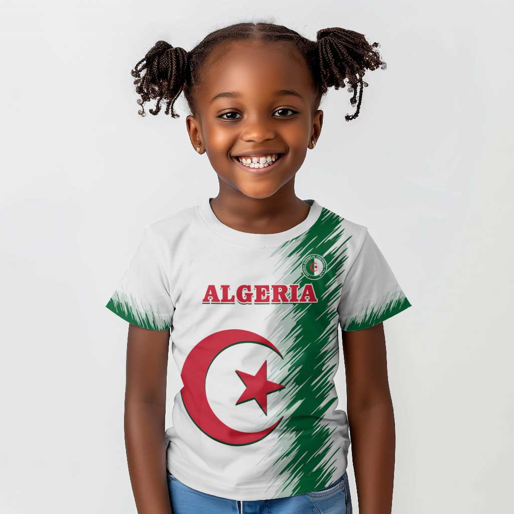 Custom Algeria Football Kid T shirt Go The Greens