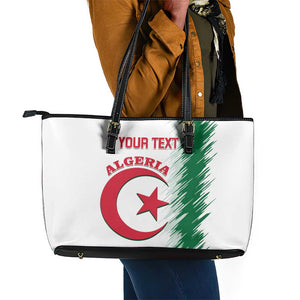 Custom Algeria Football Leather Tote Bag Go The Greens