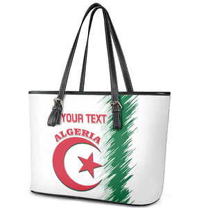 Custom Algeria Football Leather Tote Bag Go The Greens