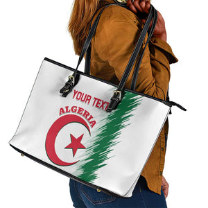 Custom Algeria Football Leather Tote Bag Go The Greens