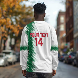 Custom Algeria Football Long Sleeve Shirt Go The Greens