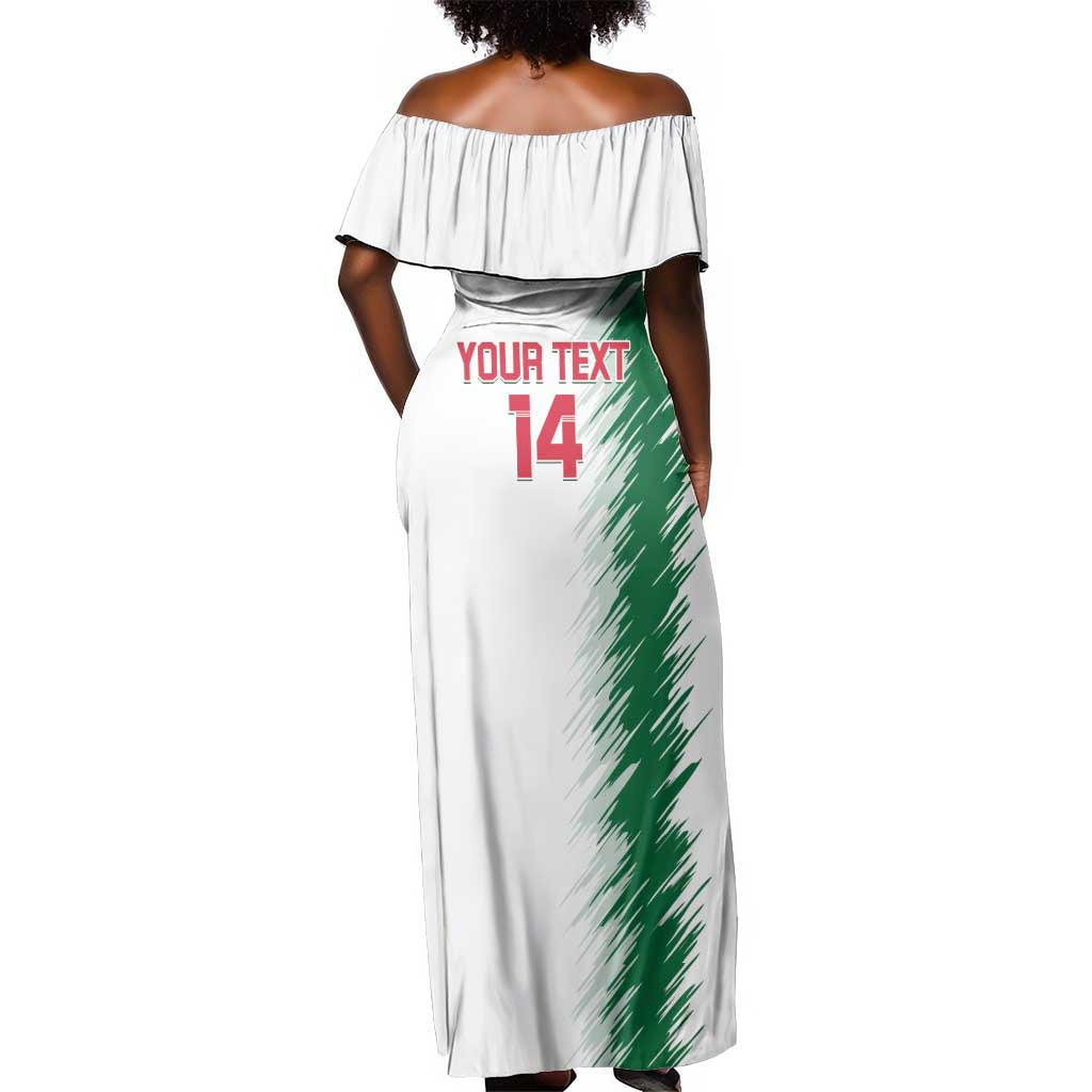 Custom Algeria Football Off Shoulder Maxi Dress Go The Greens