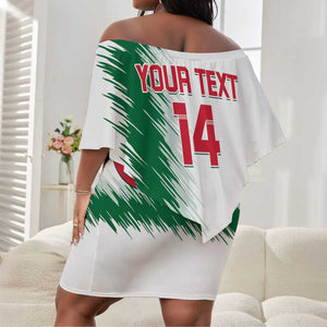 Custom Algeria Football Off Shoulder Short Dress Go The Greens