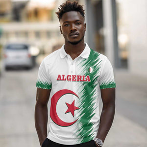 Custom Algeria Football Polo Shirt Go The Greens