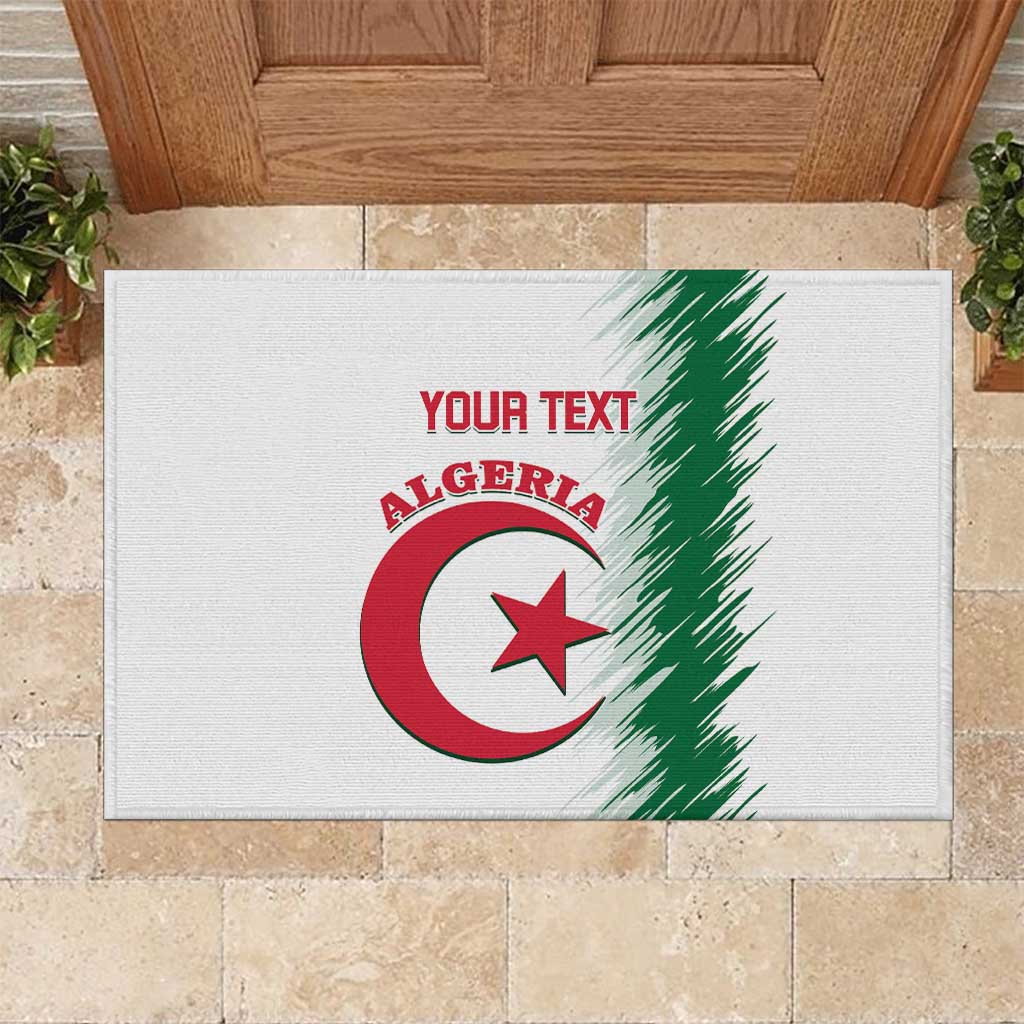 Custom Algeria Football Rubber Doormat Go The Greens