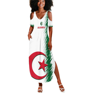 Custom Algeria Football Summer Maxi Dress Go The Greens