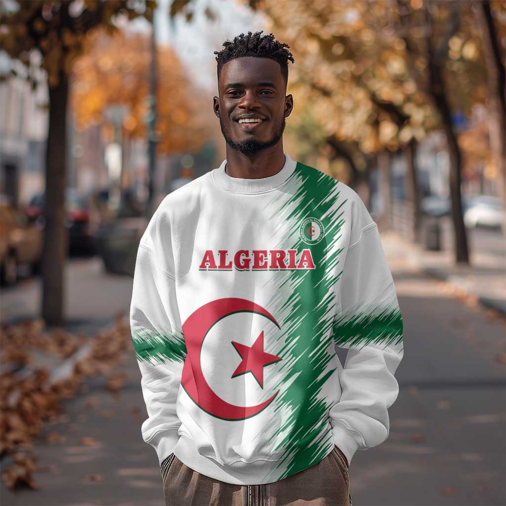 Custom Algeria Football Sweatshirt Go The Greens