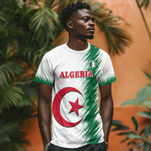 Custom Algeria Football T shirt Go The Greens