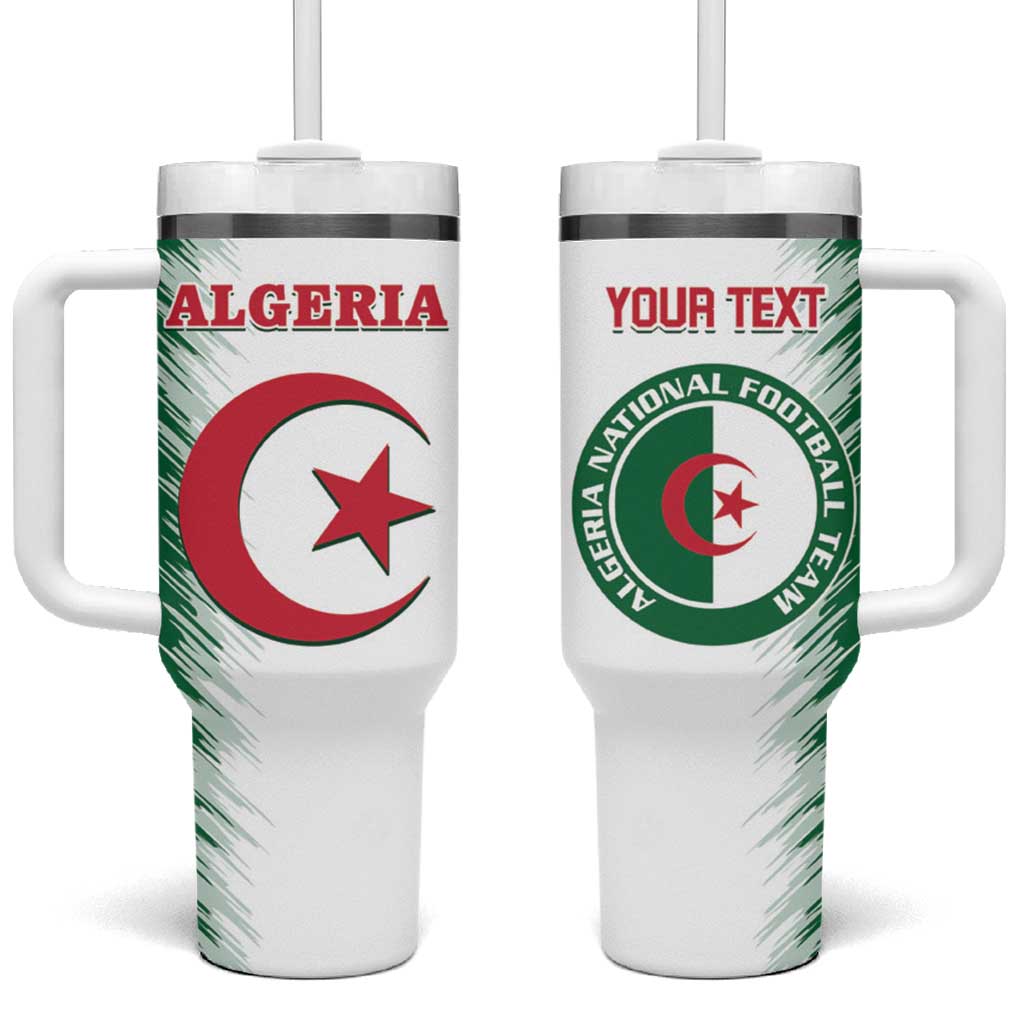 Custom Algeria Football Tumbler With Handle Go The Greens