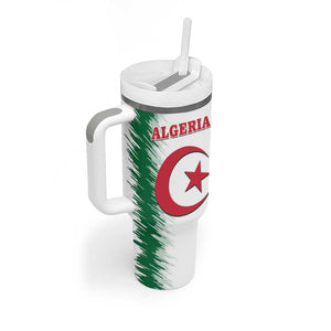 Custom Algeria Football Tumbler With Handle Go The Greens