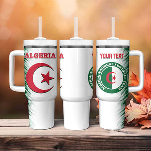 Custom Algeria Football Tumbler With Handle Go The Greens