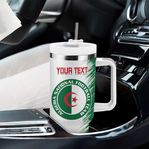 Custom Algeria Football Tumbler With Handle Go The Greens