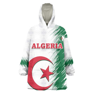 Custom Algeria Football Wearable Blanket Hoodie Go The Greens