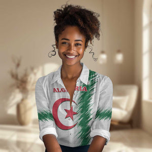 Custom Algeria Football Women Casual Shirt Go The Greens