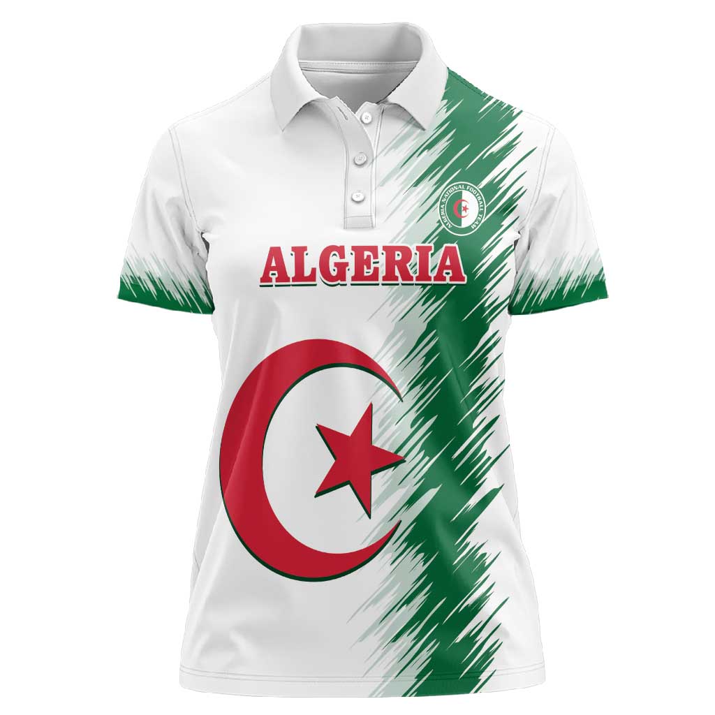 Custom Algeria Football Women Polo Shirt Go The Greens