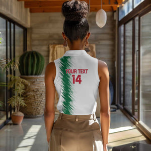 Custom Algeria Football Women Sleeveless Polo Shirt Go The Greens