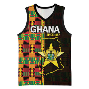 Afro Ghana Independence Day Basketball Jersey Ghanaian 1957 Kente Pattern LT14