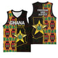 Afro Ghana Independence Day Basketball Jersey Ghanaian 1957 Kente Pattern LT14