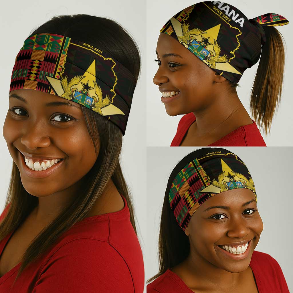 Afro Ghana Independence Day Neck Gaiter Ghanaian 1957 Kente Pattern LT14