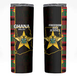Afro Ghana Independence Day Skinny Tumbler Ghanaian 1957 Kente Pattern