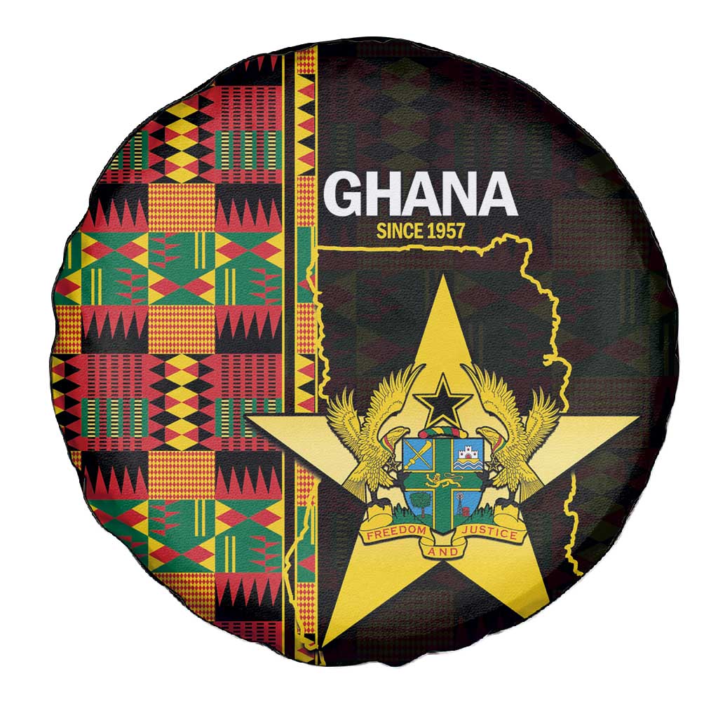 Afro Ghana Independence Day Spare Tire Cover Ghanaian 1957 Kente Pattern
