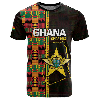 Afro Ghana Independence Day T shirt Ghanaian 1957 Kente Pattern
