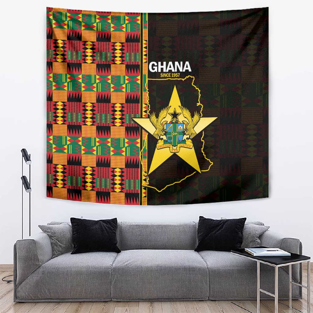 Afro Ghana Independence Day Tapestry Ghanaian 1957 Kente Pattern