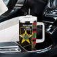Afro Ghana Independence Day Tumbler With Handle Ghanaian 1957 Kente Pattern
