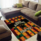 Custom Ghana Black Stars Area Rug Adinkra Pattern - Football Style