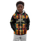 Custom Ghana Black Stars Kid Hoodie Adinkra Pattern - Football Style
