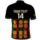 Custom Ghana Black Stars Polo Shirt Adinkra Pattern - Football Style
