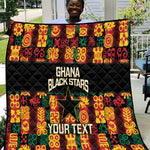 Custom Ghana Black Stars Quilt Adinkra Pattern - Football Style