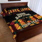 Custom Ghana Black Stars Quilt Bed Set Adinkra Pattern - Football Style