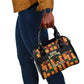 Custom Ghana Black Stars Shoulder Handbag Adinkra Pattern - Football Style
