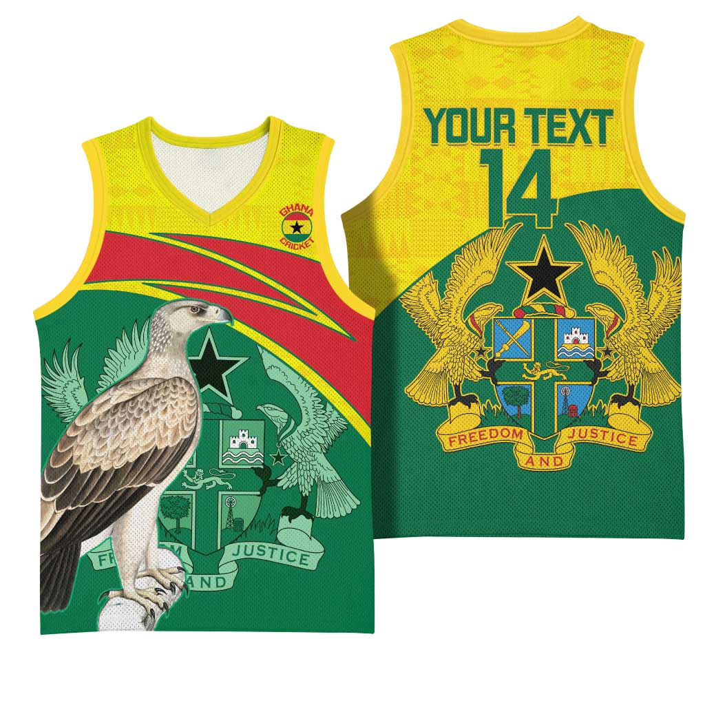 Custom Ghana Black Batters Basketball Jersey Ghanaian Tawny Eagle - Cricket Style LT14