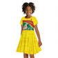 Custom Ghana Black Batters Kid Short Sleeve Dress Ghanaian Tawny Eagle - Cricket Style