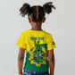 Custom Ghana Black Batters Kid T shirt Ghanaian Tawny Eagle - Cricket Style