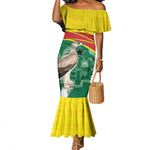 Custom Ghana Black Batters Mermaid Dress Ghanaian Tawny Eagle - Cricket Style